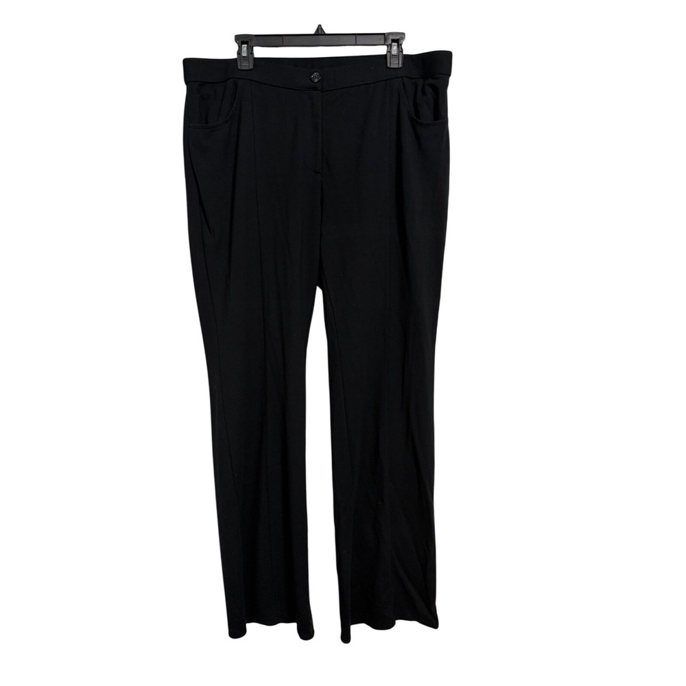 J. Jill Wearever Collection Black Straight Leg Knit Pants Womens 2X Career
